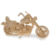 Wood Motorcycle Model Kit Wooden 3D Puzzle in beige color