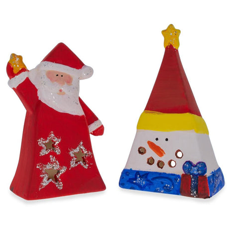 Shop Christmas DIY Craft Kit: 4 White Blank Unfinished Figurines for Painting Your Own Decorations. Buy Crafts Figurines White   for Sale by Online Gift Shop BestPysanky wooden blocks piece woodpeckers craft unfinished DIY craft kit paint your own decoration unpainted blank unfinished
