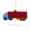Glass Rugged Truck Driver - Blown Glass Christmas Ornament in Multi color