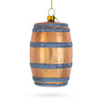 Aged Whiskey Barrel - Blown Glass Christmas Ornament in Multi color,  shape