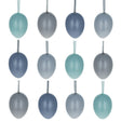 Plastic Set of 12 Pastel Blue Plastic Easter Egg Ornaments 2.35 Inches in Blue color Oval
