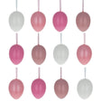 Bag of 12 Pastel Rose Plastic Easter Egg Ornaments 2.35 Inches in Red color Oval