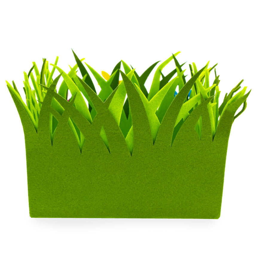 Juego de 2 centros de mesa decorativos de fieltro de Pascua con flores y mariposas de primavera