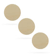 3 Circles Unfinished Wooden Shapes Craft Cutouts DIY Unpainted 3D Plaques 4 Inches in Beige color, Round shape