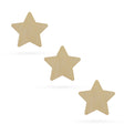3 Stars Unfinished Wooden Shapes Craft Cutouts DIY Unpainted 3D Plaques 4 Inches in  color Star