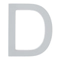 Arial Font White Painted MDF Wood Letter D (6 Inches) in White color