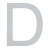Arial Font White Painted MDF Wood Letter D (6 Inches) in White color,  shape