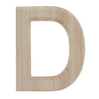 Unfinished Wooden Arial Font Letter D (6.25 Inches) in Beige color