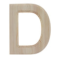 Unfinished Wooden Arial Font Letter D (6.25 Inches) in Beige color