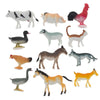 Resin Set of 12 Miniature Resin Farm Animal Figurines 2 Inches in Multi color
