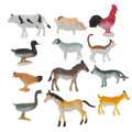Set of 12 Miniature Resin Farm Animal Figurines 2 Inches in Multi color