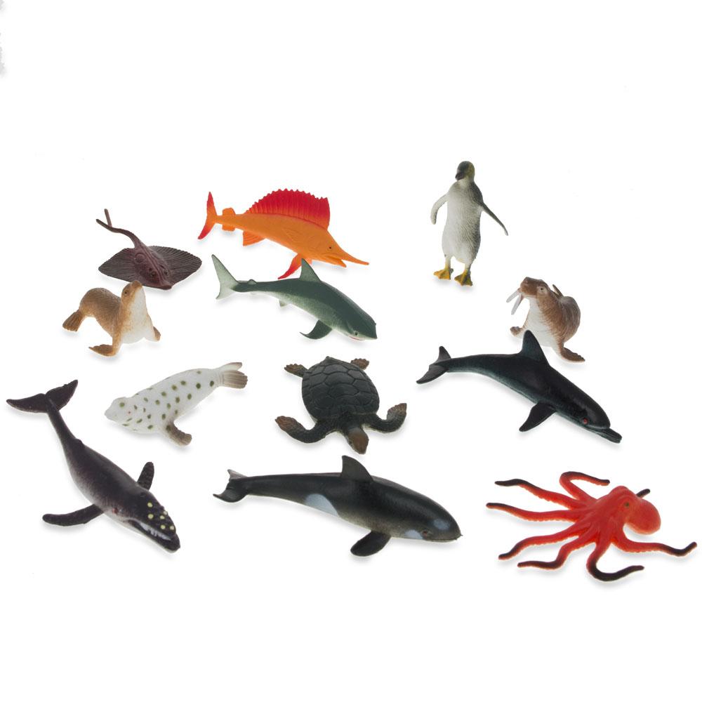 Set of 12 Miniature Resin Farm Animal Figurines 2 Inches