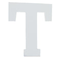 Courier Font White Color Wooden Letter T (6 Inches) in White color
