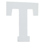 Courier Font White Color Wooden Letter T (6 Inches) in White color