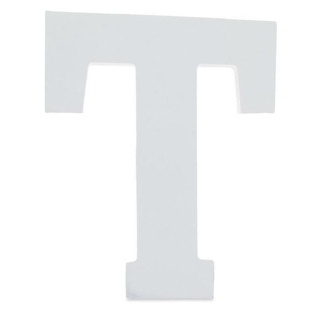 Courier Font White Color Wooden Letter T (6 Inches) in White color