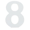 Wood Courier Font White Color Wooden Number 8 (6 Inches) in White color