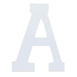 Courier Font White Color Wooden Letter A (6 Inches) in White color,  shape