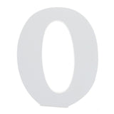 Courier Font White Color Wooden Letter O (6 Inches) in White color