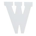 Courier Font White Color Wooden Letter W (6 Inches) in White color