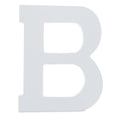 Courier Font White Color Wooden Letter B (6 Inches) in White color