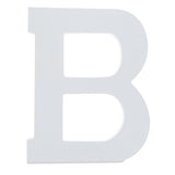 Courier Font White Color Wooden Letter B (6 Inches) in  color