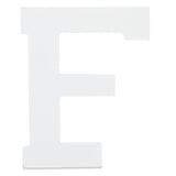 Courier Font White Color Wooden Letter F (6 Inches) in White color,  shape
