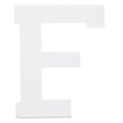 Courier Font White Color Wooden Letter F (6 Inches) in White color