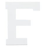 Courier Font White Color Wooden Letter F (6 Inches) in White color