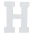 Courier Font White Color Wooden Letter H (6 Inches) in White color