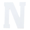 Courier Font White Color Wooden Letter N (6 Inches) in White color