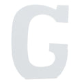 Courier Font White Color Wooden Letter G (6 Inches) in White color