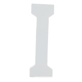 Courier Font White Color Wooden Letter I (6 Inches) in White color,  shape