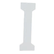 Courier Font White Color Wooden Letter I (6 Inches) in White color