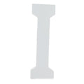 Courier Font White Color Wooden Letter I (6 Inches) in White color