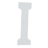 Courier Font White Color Wooden Letter I (6 Inches) in White color