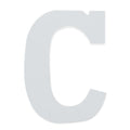 Courier Font White Color Wooden Letter C (6 Inches) in White color