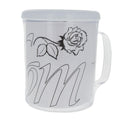 Plastic Mugs with Text "LOVE YOU" DIY Craft in White color