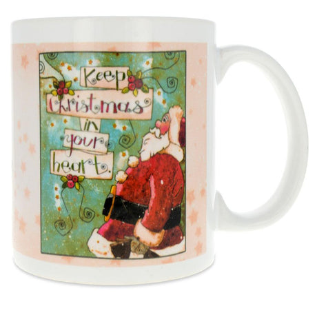 Keep Christmas In Your Heart Coffee Mug 4 Inches in Multi color,  shape