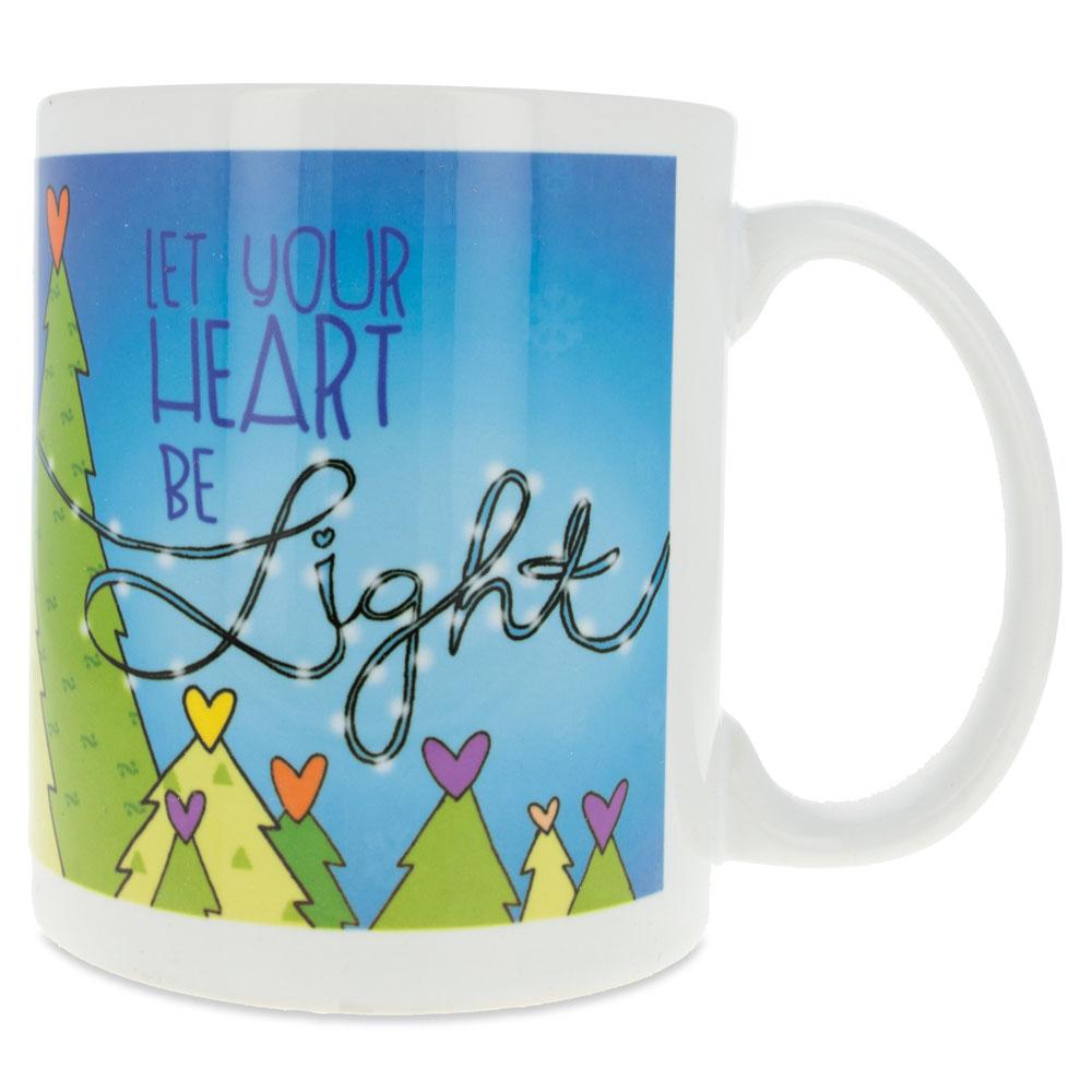Let Your Heart Be Light Coffee Mug 4 Inches in Multi color,  shape
