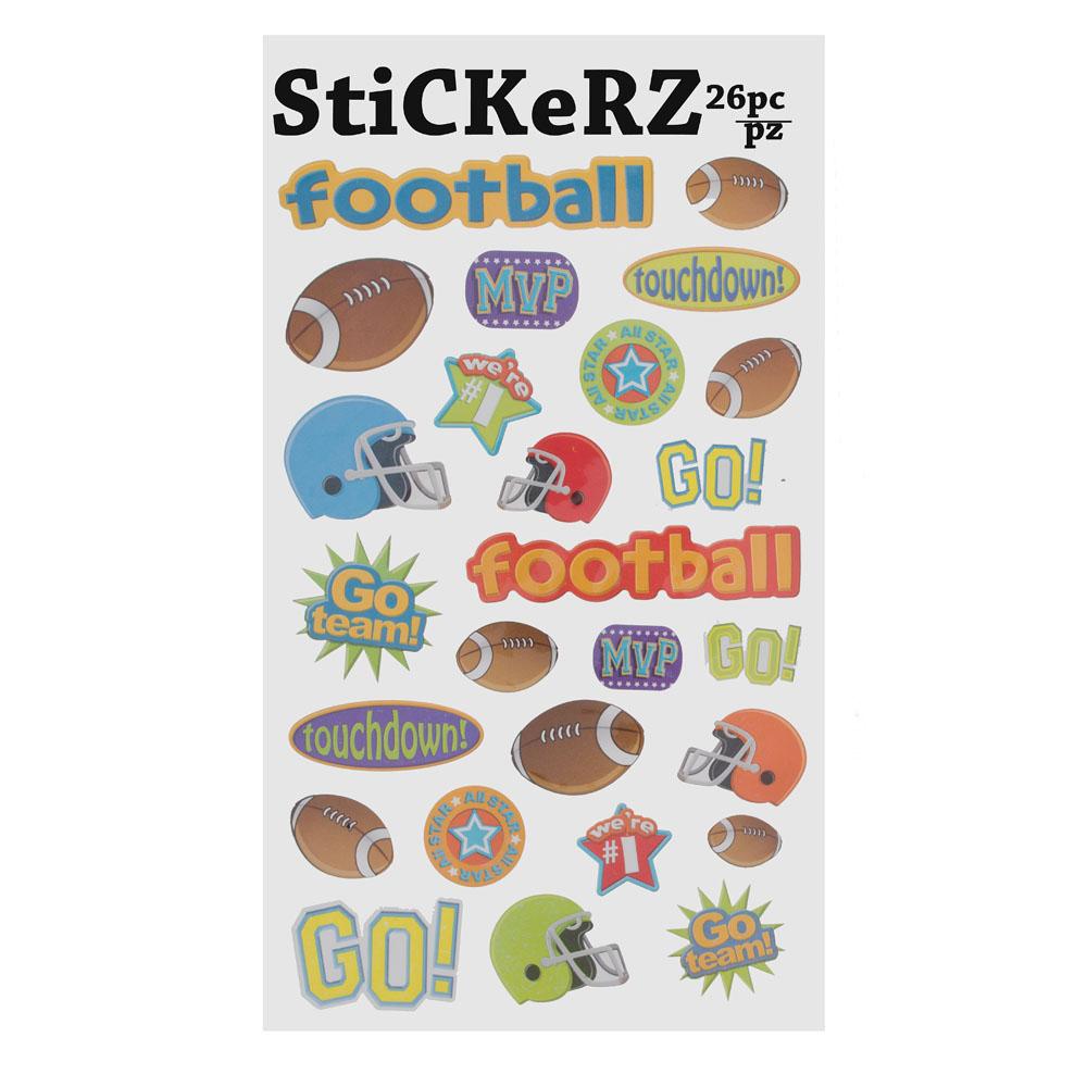 26 Pieces Football Word Stickers in Multi color