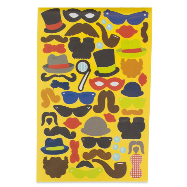 Photo-booth Fun 240 Sticker Book with Face Accessories in Multi color, Rectangular shape