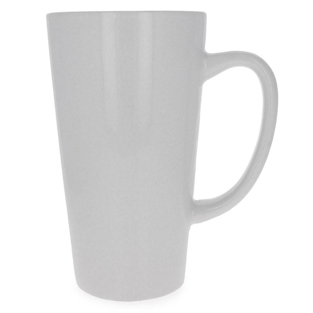 Ceramic White Blank Porcelain Funnel Coffee Mug DIY Craft 6 Inches in White color