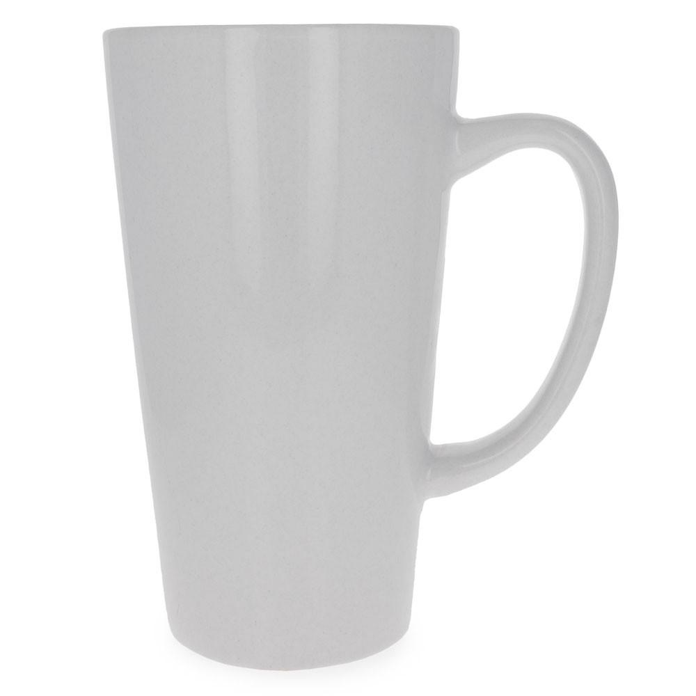 White Blank Porcelain Funnel Coffee Mug DIY Craft 6 Inches in White color