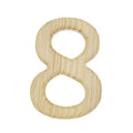 Unfinished Unpainted Wooden Number 8 (Eight) 6 Inches in Beige color