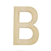 Wood Unfinished Unpainted Wooden Letter B (6 Inches) in Beige color