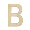 Unfinished Unpainted Wooden Letter B (6 Inches) in Beige color