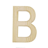 Unfinished Unpainted Wooden Letter B (6 Inches) in Beige color