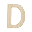 Unfinished Unpainted Wooden Letter D (6 Inches) in Beige color