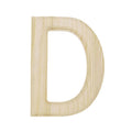 Unfinished Unpainted Wooden Letter D (6 Inches) in Beige color