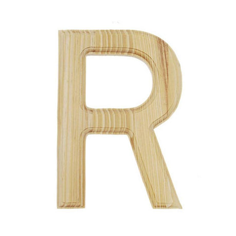 Wood Unfinished Unpainted Wooden Letter R (6 Inches) in Beige color